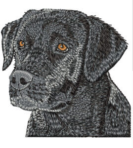 Black Labrador Retriever Embroidery