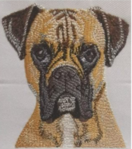 Boxer Dog Embroidery