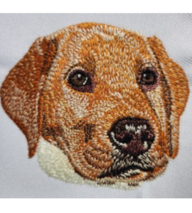 Red Nose Labrador Retriever Embroidery