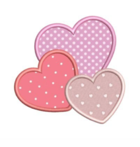 Applique Hearts